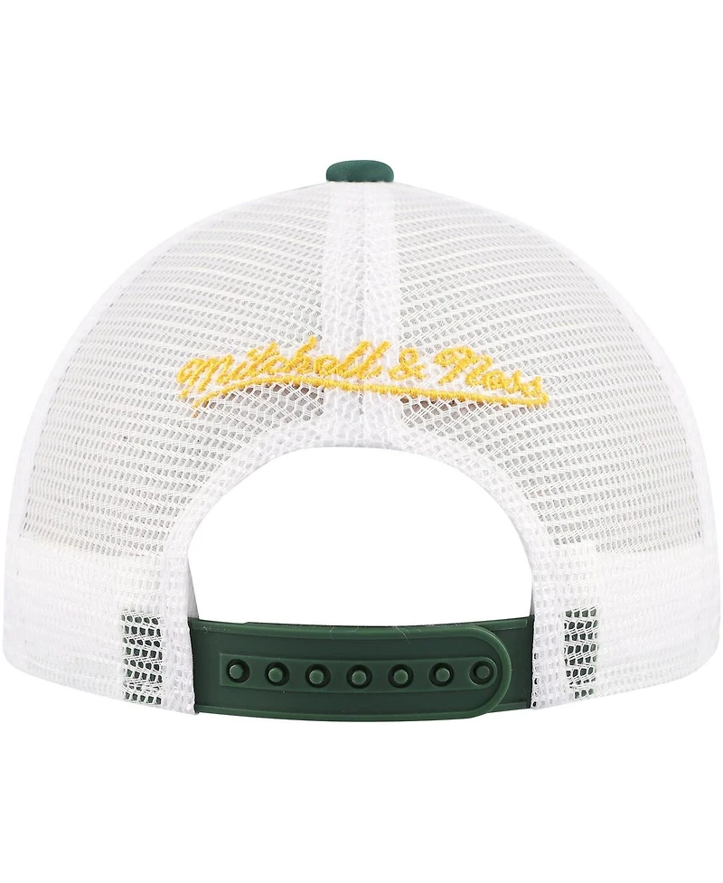 Mitchell & Ness Big Boys and Girls Green Green Bay Packers Stripe Trucker Adjustable Hat