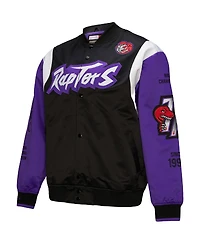 Mitchell & Ness Men's and Women's Black Toronto Raptors Vintage Team Origins Satin Full-Snap Jacket