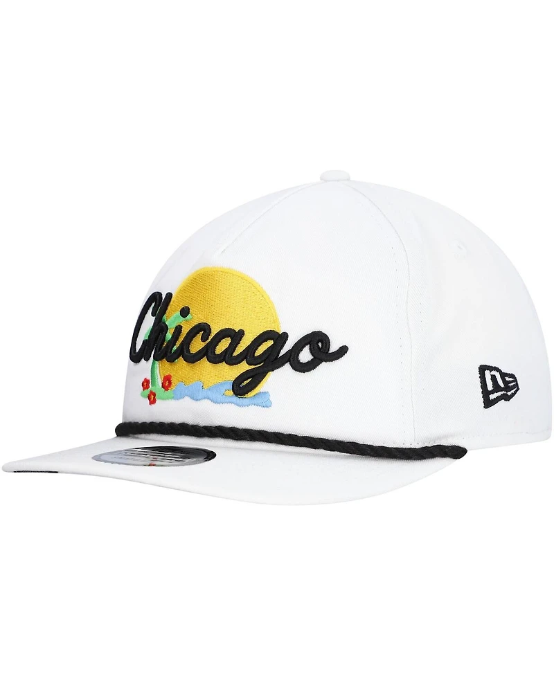 New Era Men's White Chicago White Sox Paradise Golfer Adjustable Hat