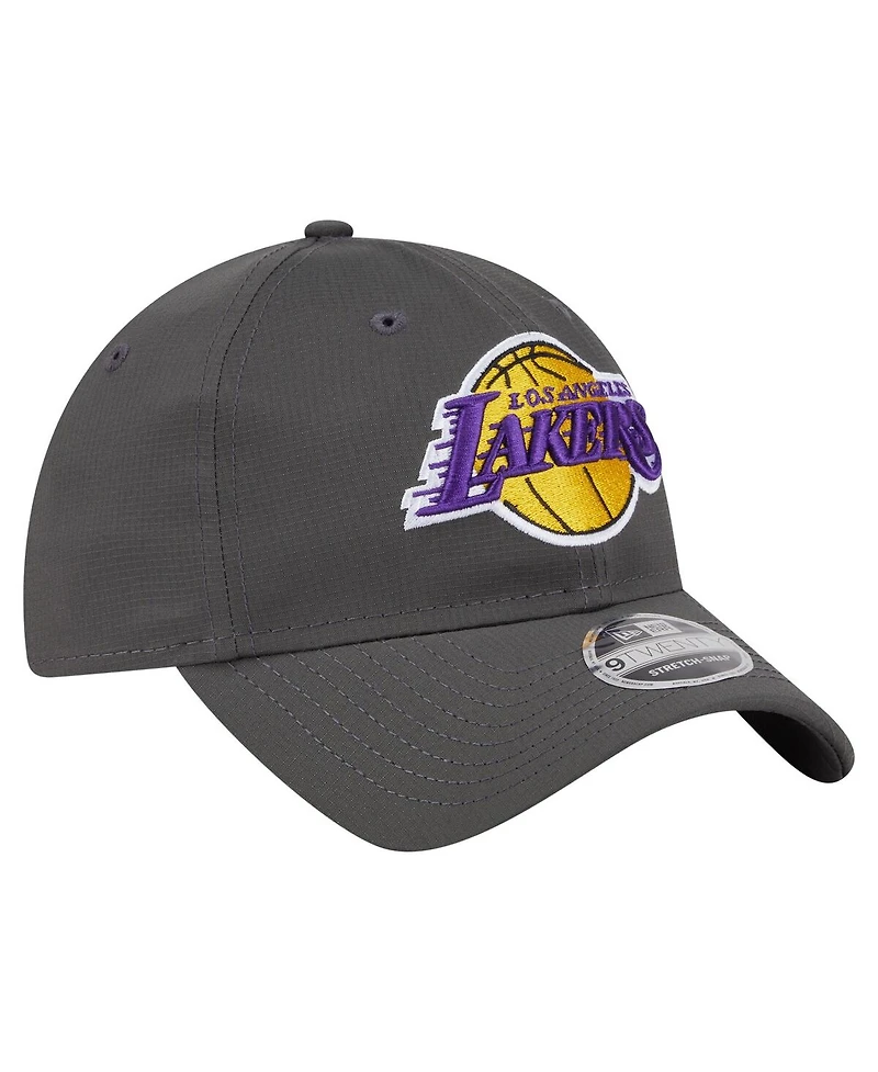 New Era Men's Charcoal Los Angeles Lakers Active Ripstop 9TWENTY Adjustable Hat