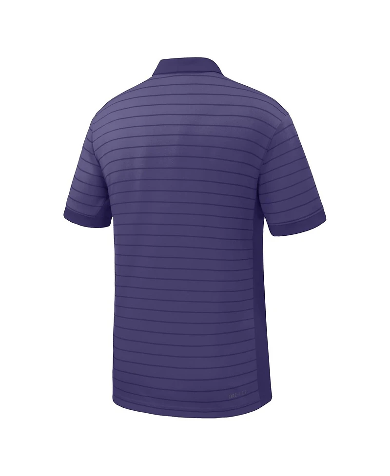 Nike Men's Purple Tcu Horned Frogs 2025 Early Season Coaches Sideline Victory Stripe Performance Polo Shirt