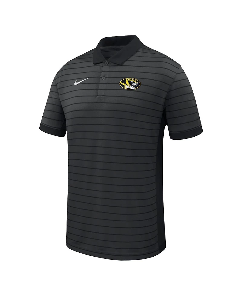 Nike Men's Black Missouri Tigers 2025 Early Season Coaches Sideline Victory Stripe Performance Polo Shirt
