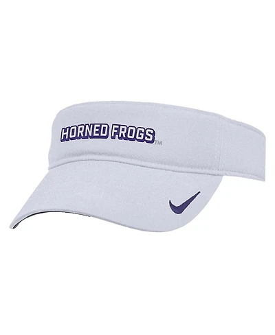 Nike Men's White Tcu Horned Frogs 2025 On-Field Ace Performance Adjustable Visor Hat