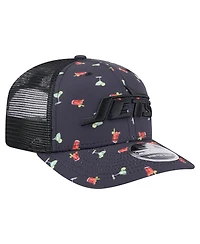 New Era Men's Navy/Black New York Jets Adventure Drinks Pattern 9SEVENTY Stretch-Snap Hat