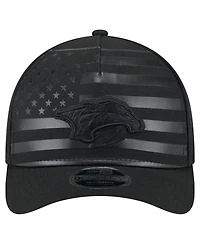 New Era Men's Black Nashville Predators Game Day Stealth Flag 9FORTY A-Frame Adjustable Hat