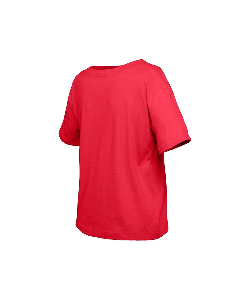 New Era Big Girls Red Florida Panthers Flip Sequin T-Shirt