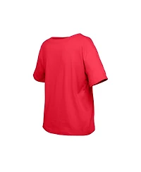New Era Big Girls Red Florida Panthers Flip Sequin T-Shirt