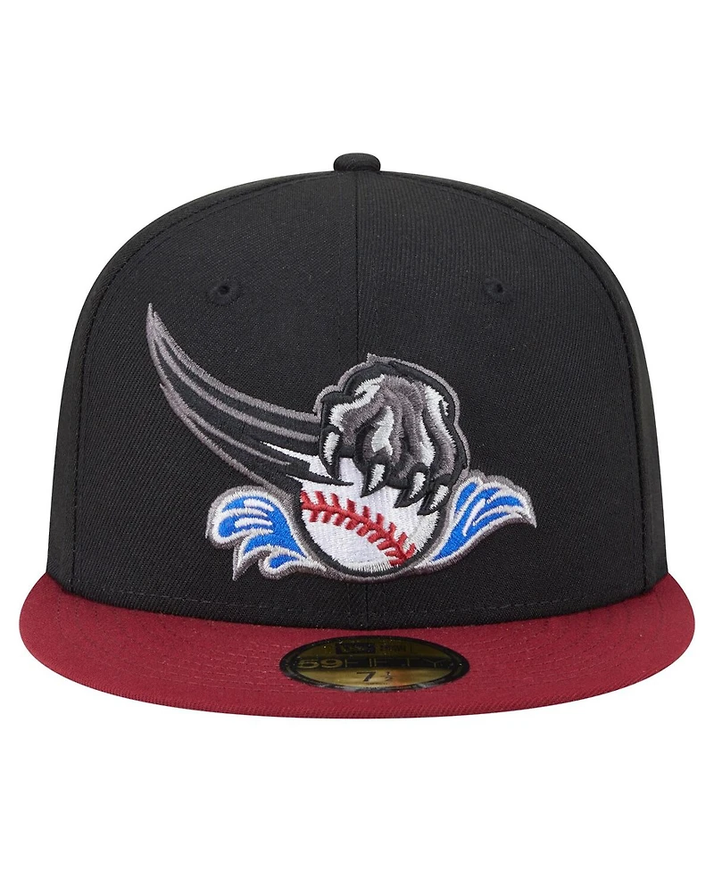 New Era Men's Black/Red Sacramento River Cats Authentic Collection 59FIFTY Fitted Hat