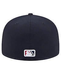 New Era Men's White/Navy Indianapolis Indians Authentic Collection 59FIFTY Fitted Hat
