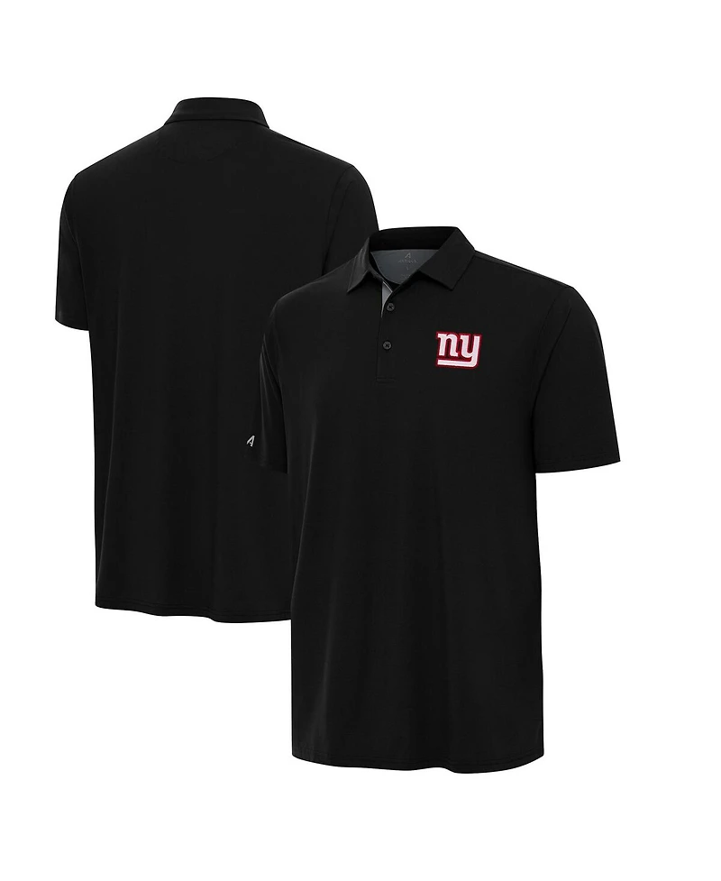 Antigua Men's Black/Gray New York Giants Era Polo Shirt