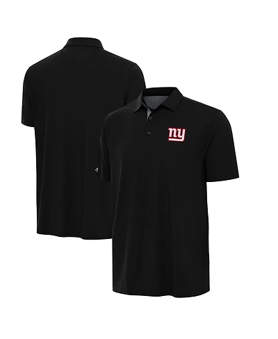 Antigua Men's Black/Gray New York Giants Era Polo Shirt