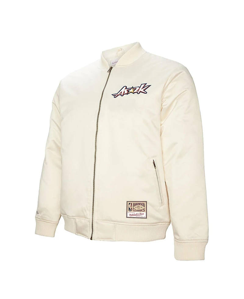 Mitchell & Ness Men's Cream 2000 Nba All-Star Game Full-Zip Satin Jacket