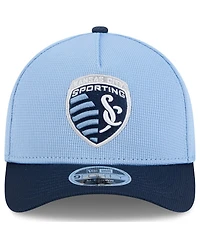 New Era Men's Light Blue Sporting Kansas City 2025 Jersey Hook 9FORTY M-Crown Adjustable Hat