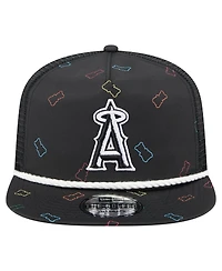 New Era Men's Black Los Angeles Angels Gummy Golfer Trucker Adjustable Hat