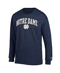 Champion Men's Navy Notre Dame Fighting Irish Arch Over Logo Long Sleeve T-Shirt