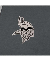 Antigua Men's Charcoal Minnesota Vikings Brushed Carbon Victory Pullover Hoodie