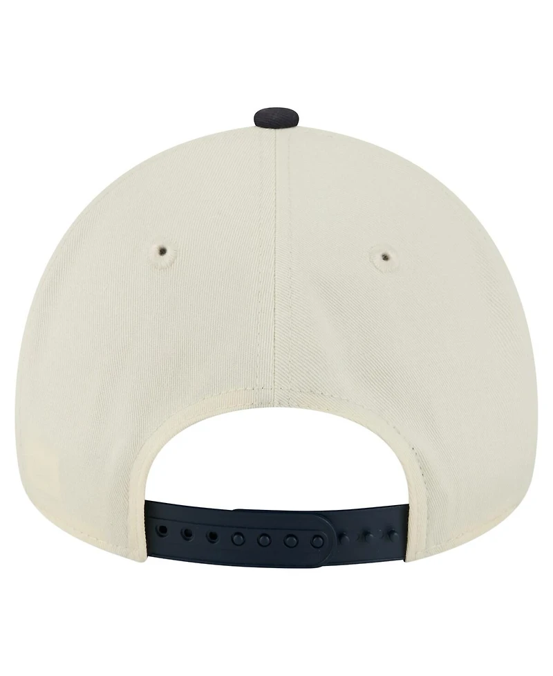 New Era Men's Cream New York Mets Speckle A-Frame 9FORTY Adjustable Hat