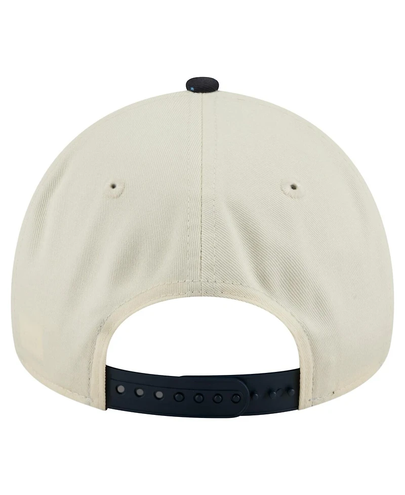 New Era Men's Cream Chicago Cubs Speckle A-Frame 9FORTY Adjustable Hat