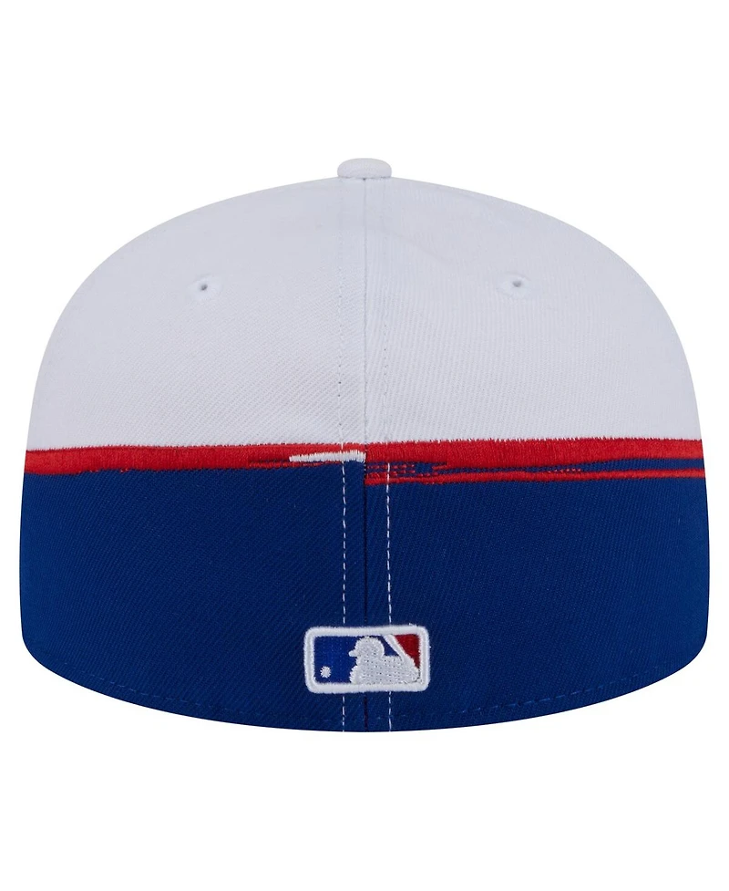 New Era Men's Royal/White Chicago Cubs Paint Stroke 59FIFTY Fitted Hat