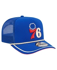New Era Men's Royal Philadelphia 76ers Vintage Team Rope A-Frame 9FIFTY Snapback Hat