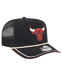 New Era Men's Black Chicago Bulls Vintage Team Rope A-Frame 9FIFTY Snapback Hat