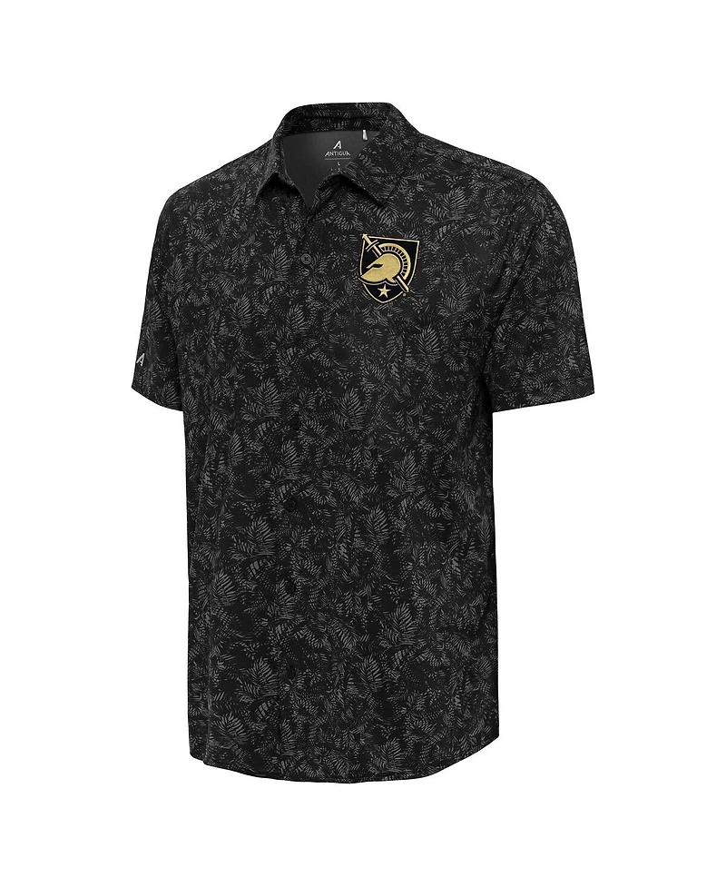 Antigua Men's Black Army Black Knights Lush Button-Up Shirt