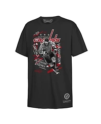 Mitchell & Ness Big Boy's and Girl's Alexander Ovechkin Black Washington Capitals Chalked Up T-Shirt