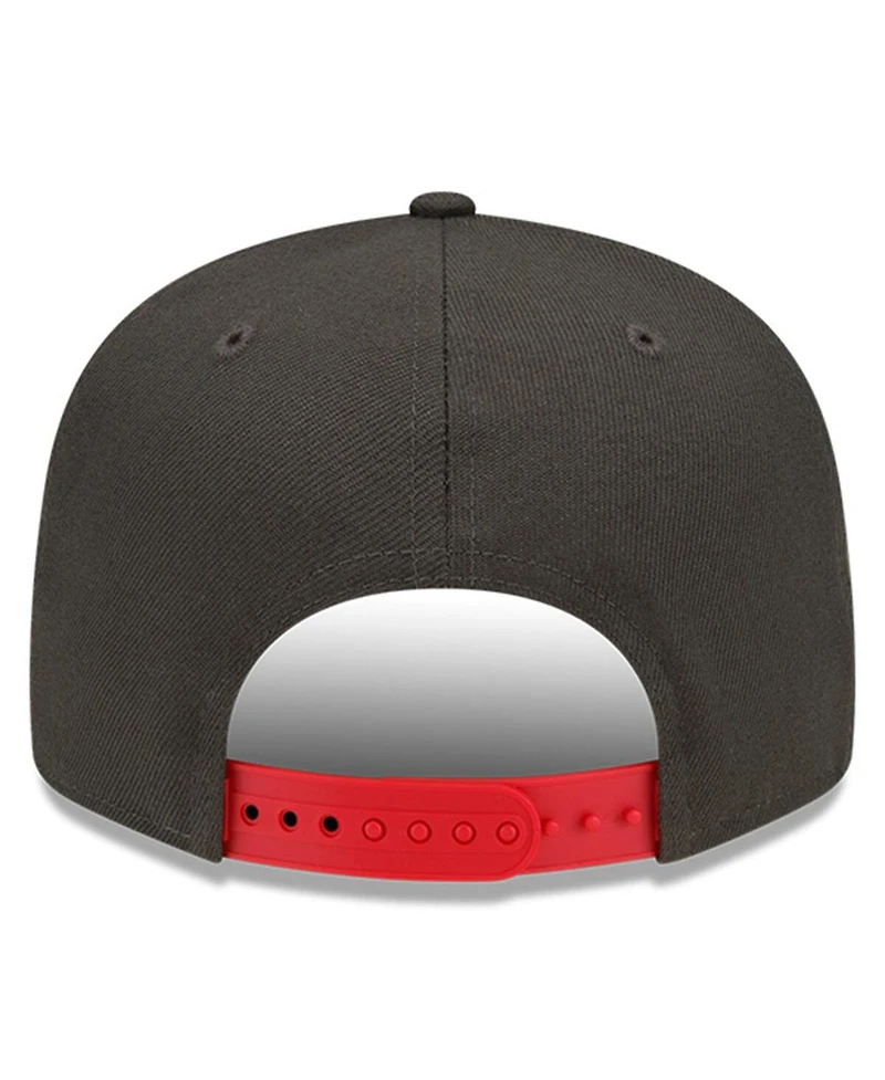 New Era Men's Pewter/Red Tampa Bay Buccaneers 50th Anniversary Side Patch 9FIFTY Snapback Hat