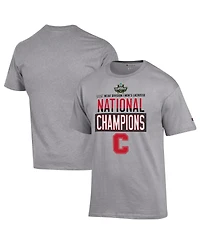 Champion Men's Gray Cornell Big Red 2025 Ncaa Men's Lacrosse National Champions Locker Room T-Shirt