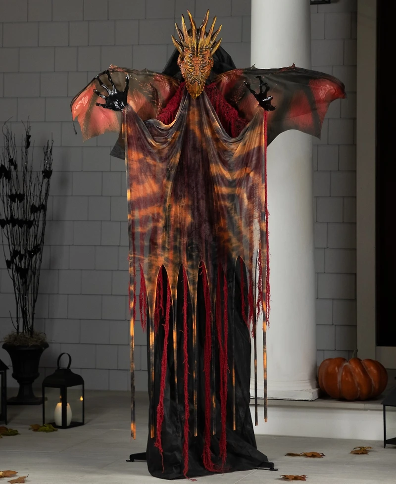 Northlight 70" Lighted and Animated Standing Dragon Man with Sound Halloween Figure
