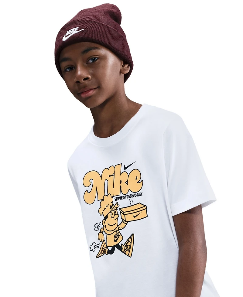 Nike Big Kids Sportswear Graphic Cotton T-Shirt