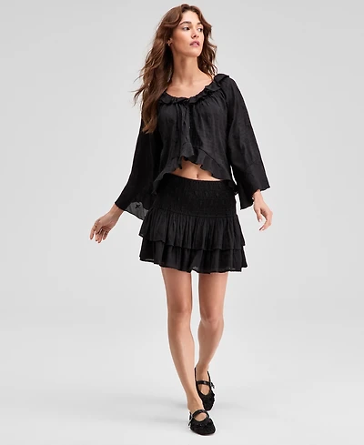 And Now This Women's Smock-Waist Tiered Skirt, Exclusively at Macy's