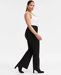I.n.c. International Concepts Plus High-Rise Pull-On Flared Jeans, Macy's Exclusive
