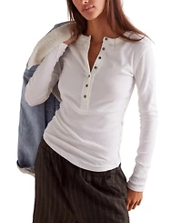 Free People Women's Long-Sleeve Henley Top