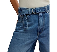 Free People Women's East Bay High-Rise Cuffed Cotton Jeans