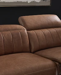 Flexsteel Austin 85" Chestnut Leather Power Reclining Sofa