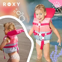 Roxy Life Vest Uscg Approved for kids, Lightweight Epe Foam with Quick-Release Buckles
