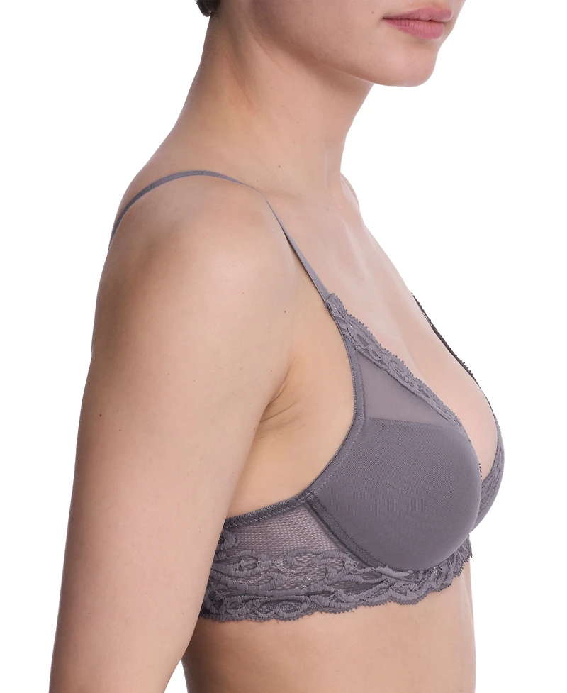 Natori Women's Feathers Lace Contour Underwire Plunge Bra 730023