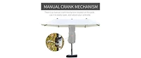 One 9' Patio Umbrella Replacement Canopy Outdoor Table Market Yard Umbrella Replacement Top Cover, Tan