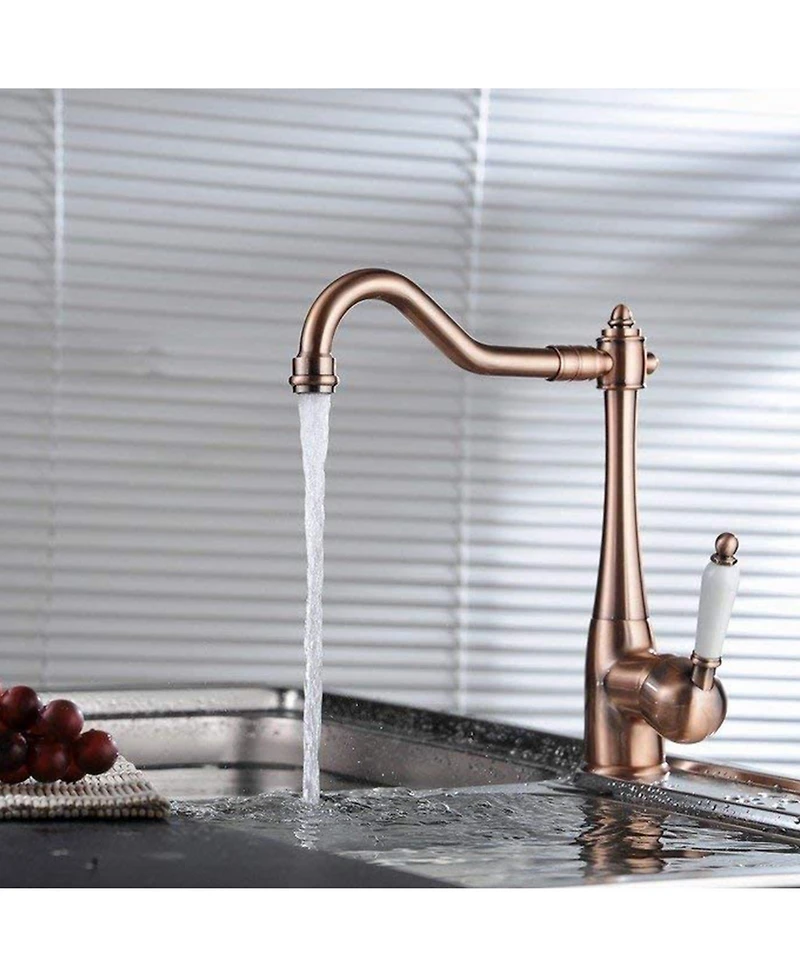 Greenspring Traditional Single-Handle Standard Kitchen Sink Faucet Antique Copper