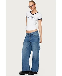 Edikted Women's Carpenter Low Rise Jeans