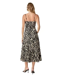 endless rose Women's Animal Print Midi Dress