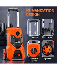 Sugift 4800 Psi 3.2 Gpm Cold Water Electric Pressure Washer with 4 Quick-Connect Nozzles