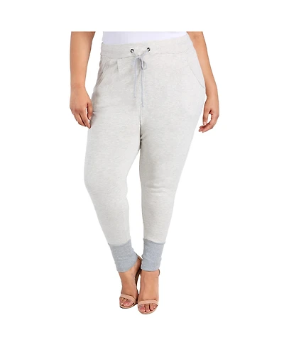 Poetic Justice Plus French Terry Drop Crotch Jogger Pants