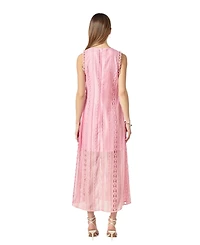 endless rose Women's Lace Tiered Midi Dress
