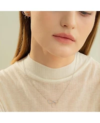 Sterling Silver 18k Gold Plated Colette Chic Ribbon Necklace