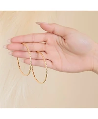 Jessica Simpson Omega Gold-Tone Statement Hoop Earrings