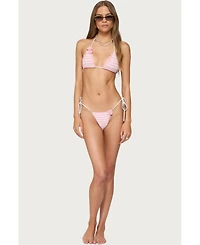 Edikted Women's Azalea Crochet Triangle Bikini Top