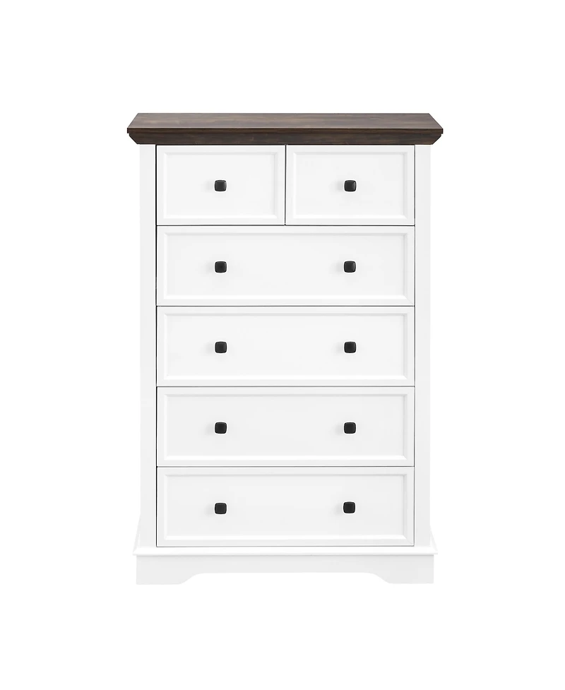 Casainc Tall Bathroom Cabinet Closet Organizers Storage Clothes with 6 Drawers
