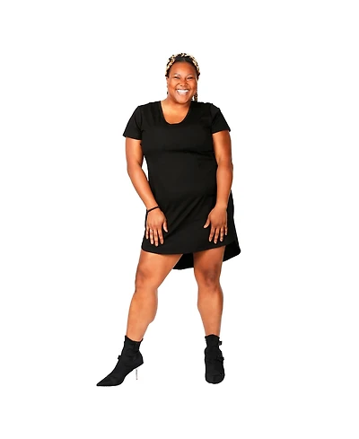 Poetic Justice Plus Lace Up Back Mini Dress